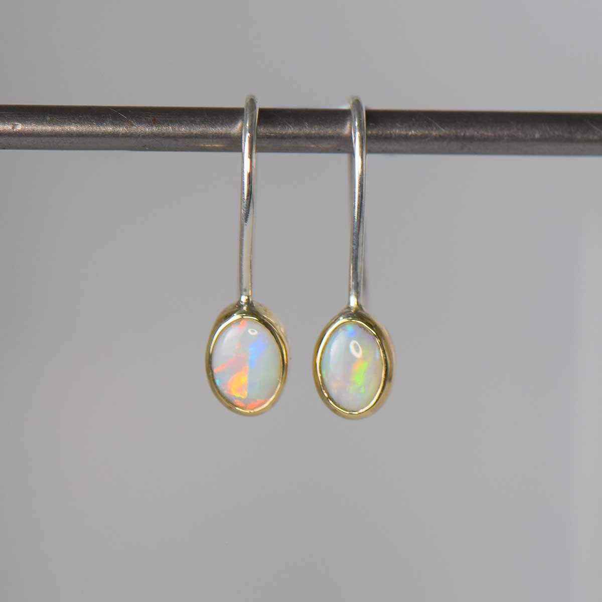 Early Light Opal Earrings | 9K Gold & Sterling Silver
