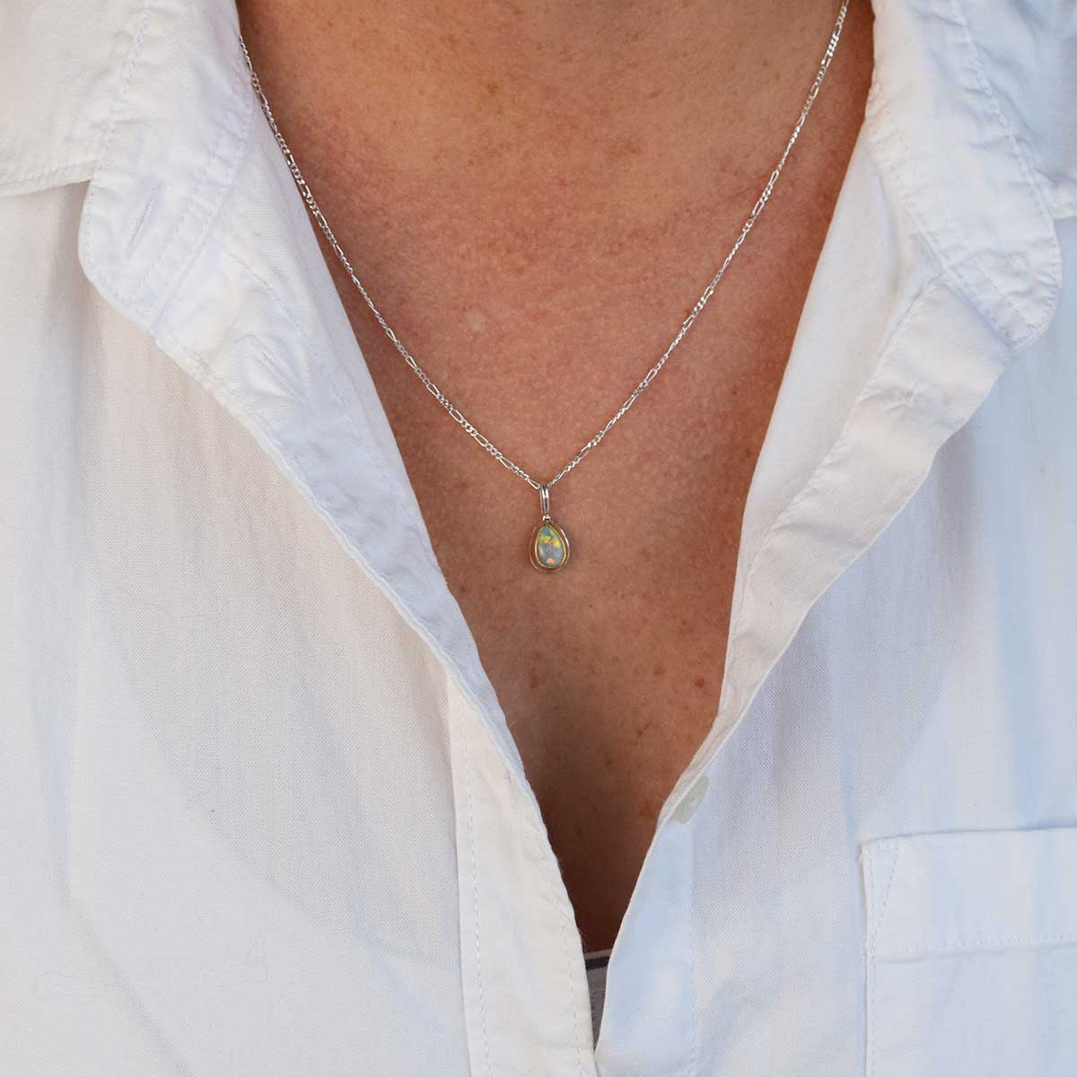 ONMM034_White_Teardrop_Opal_Mixed_Metal_Necklace