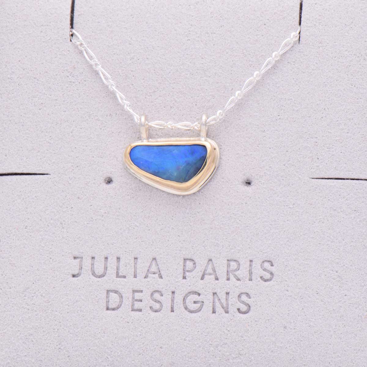 ONMM035_Blue_Triangle_Boulder_Opal_Mixed_Metal_Necklace