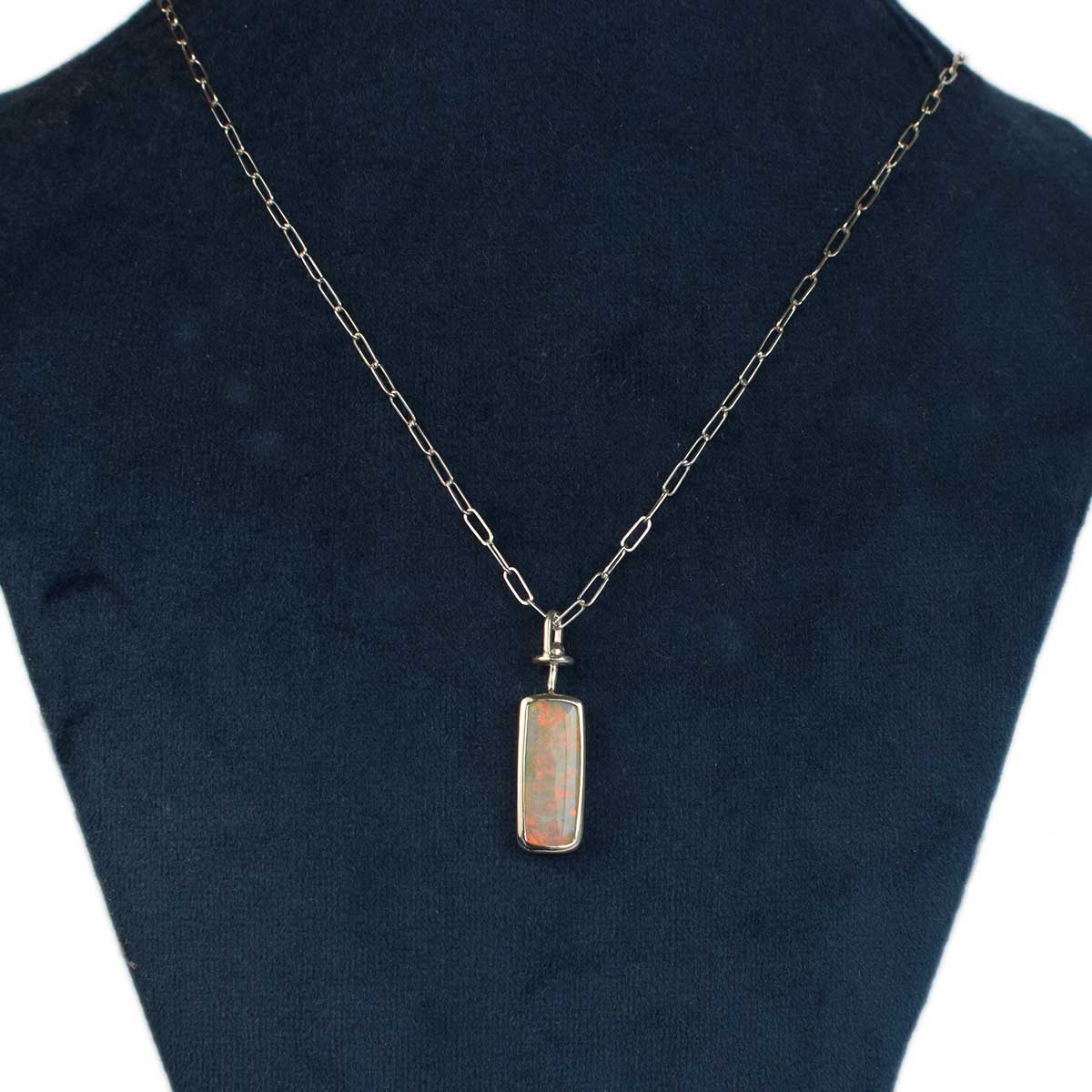 Double Sided Opal Necklace | Sterling Silver