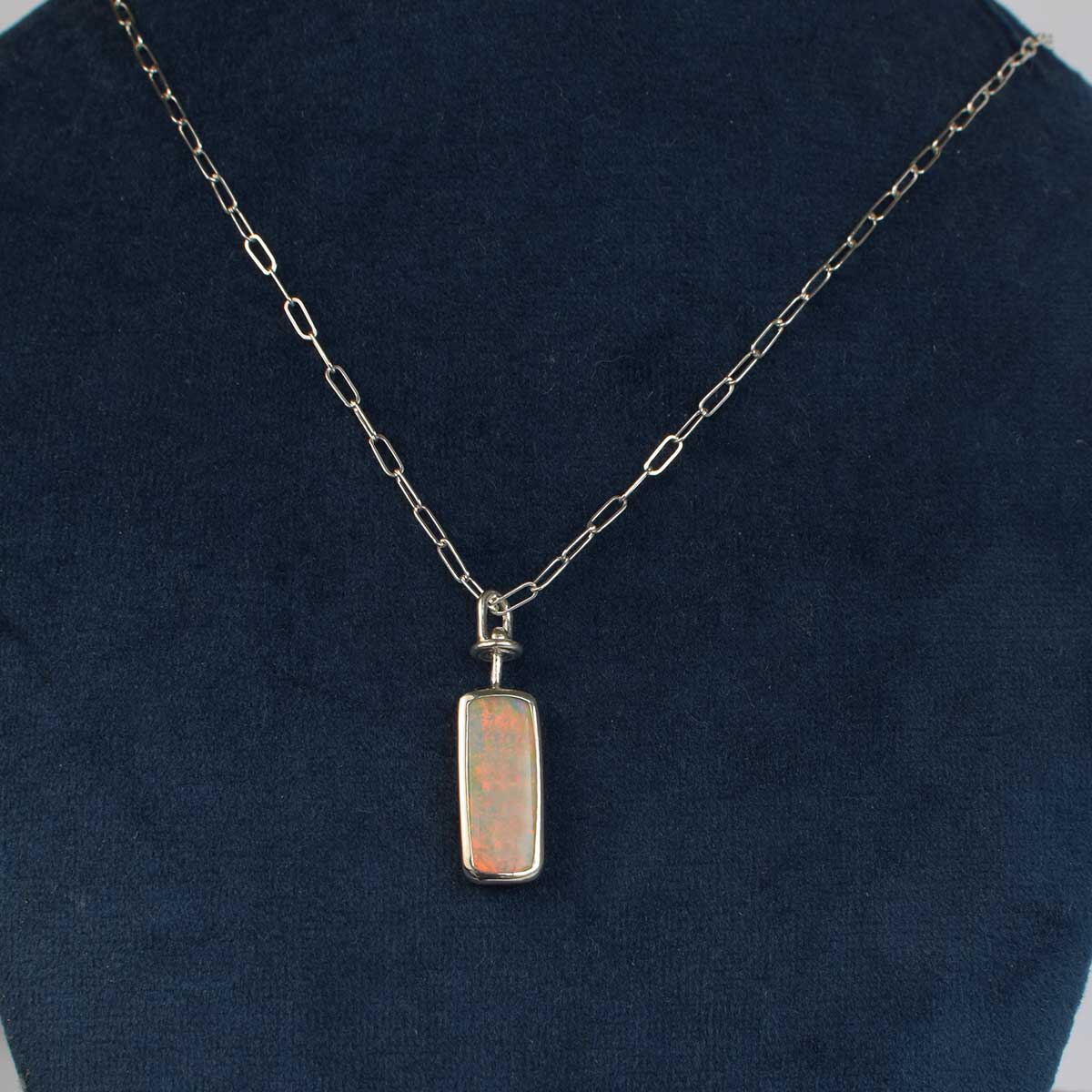 Double Sided Opal Necklace | Sterling Silver