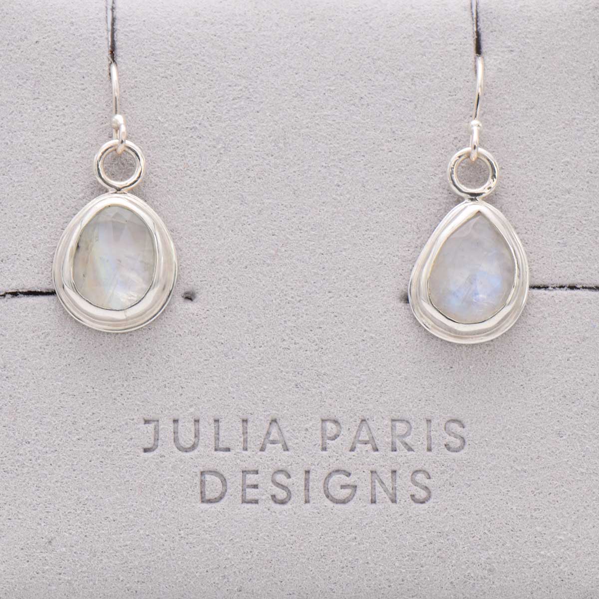 Rosecut Moonstone Earrings | Sterling Silver