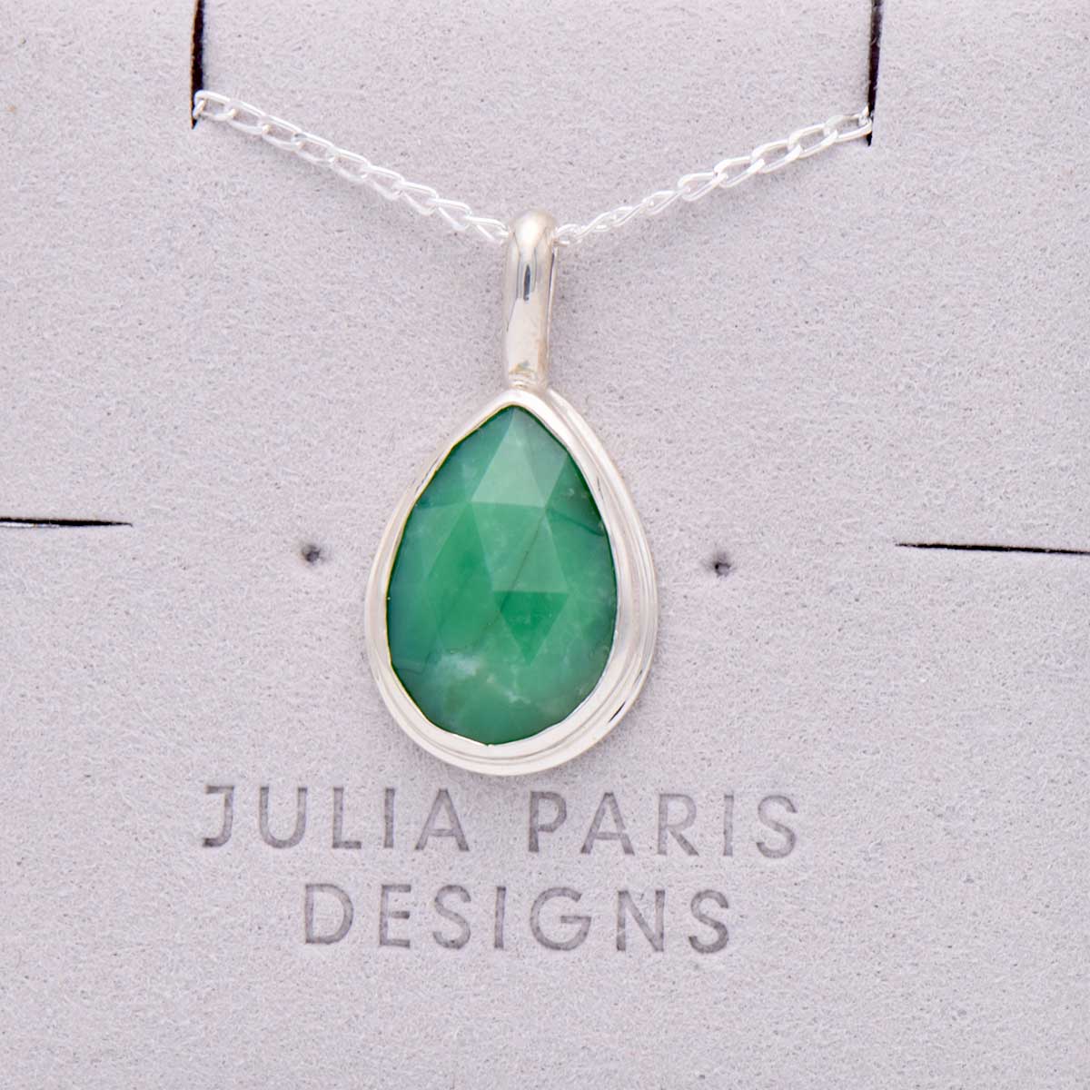 OOAKN035_Rosecut_Cysrsoprase_Teardrop_Necklace_Sterling_Silver