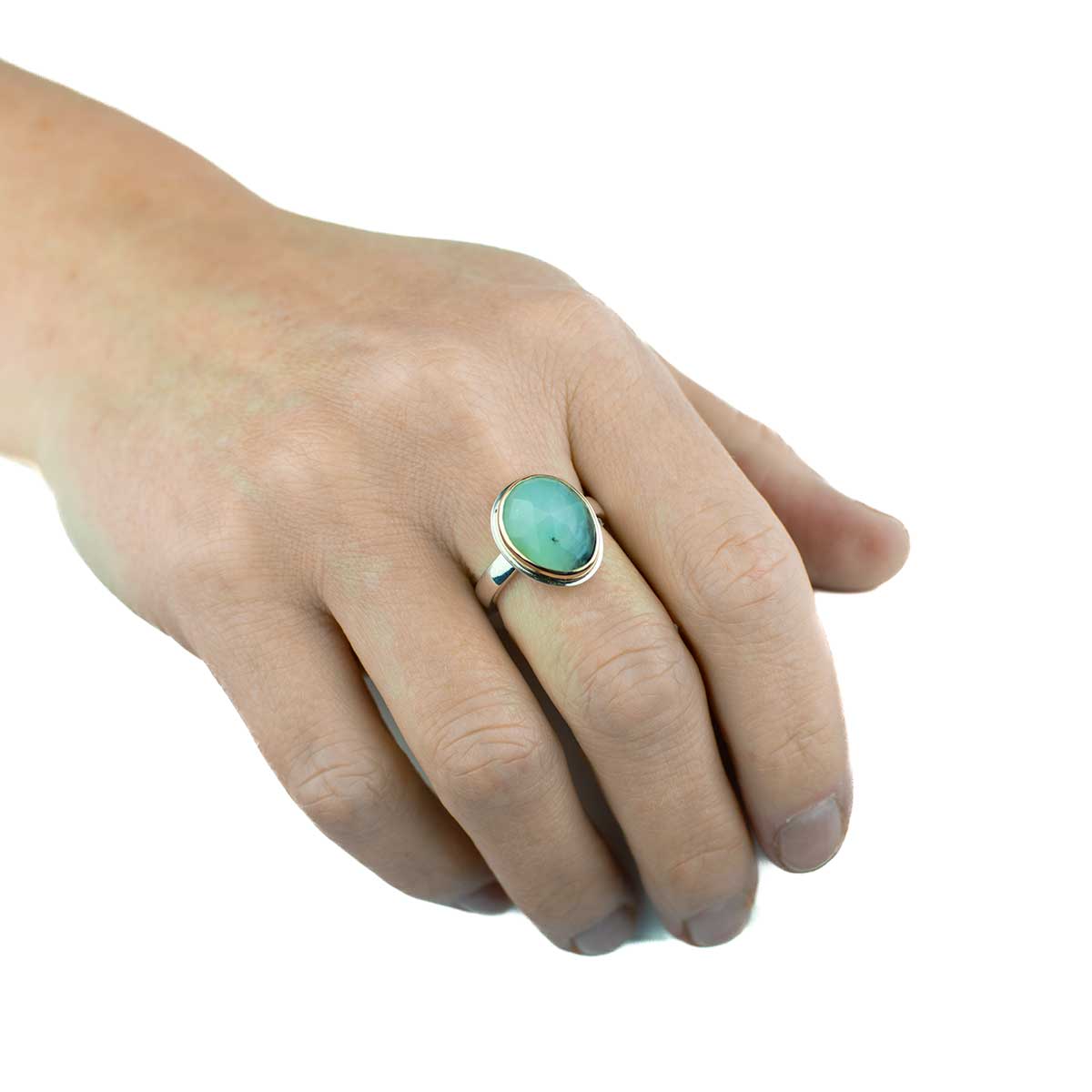 PeruvianOpalMiedMetalRingSize7