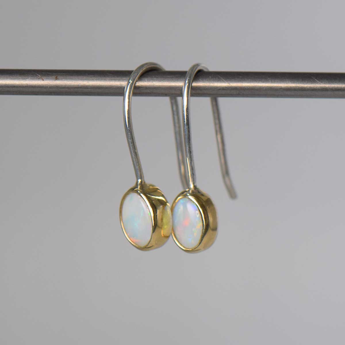 Early Light Opal Earrings | 9K Gold & Sterling Silver