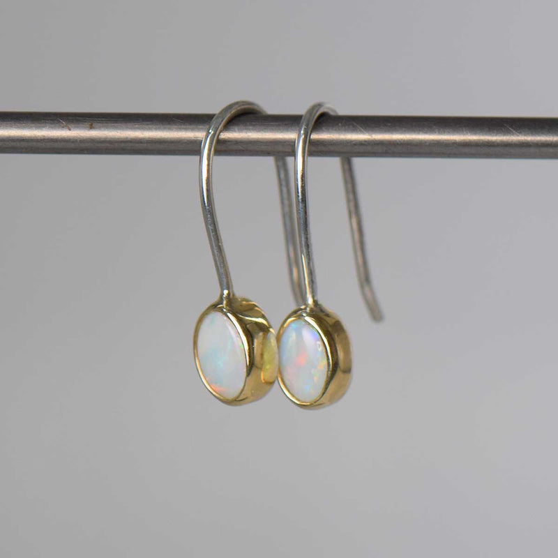 Early Light Opal Earrings | 9K Gold & Sterling Silver