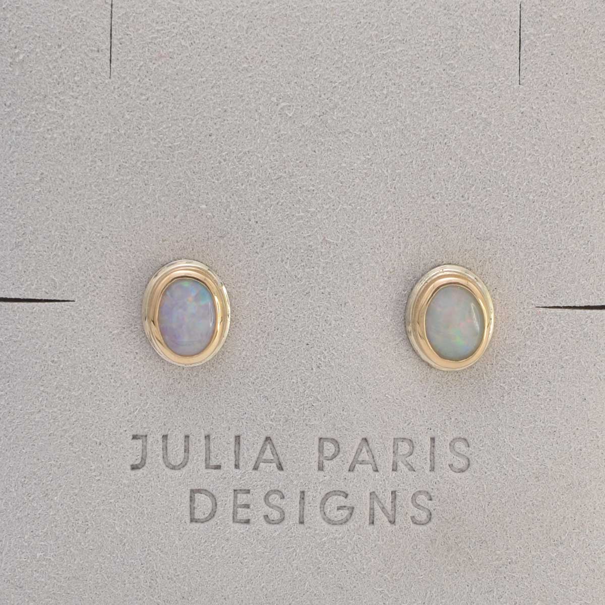 Opal Stud Earrings | 14k gold & Sterling Silver