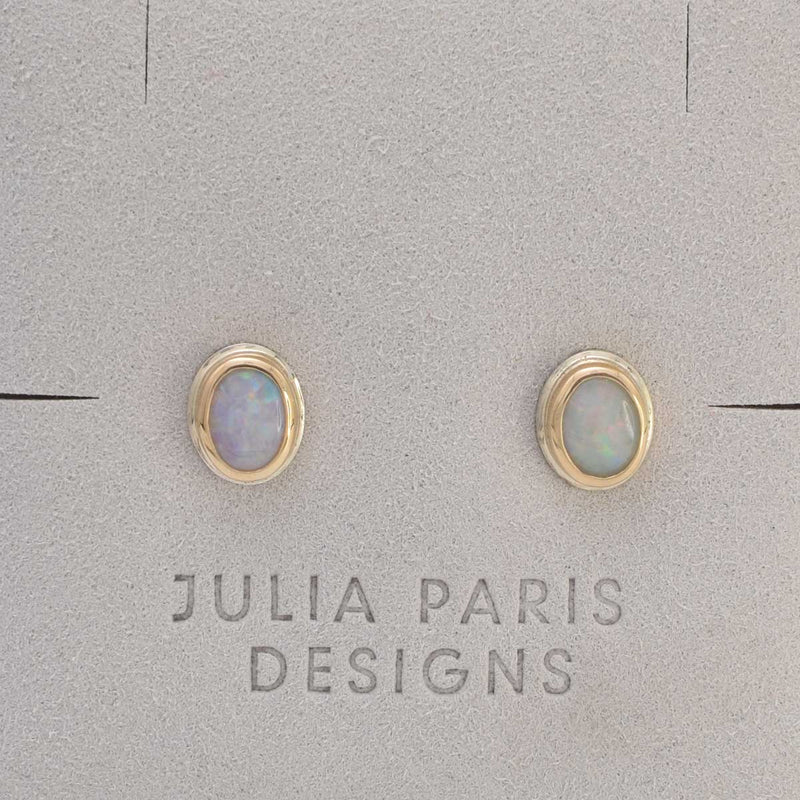 Opal Stud Earrings | 14k gold & Sterling Silver