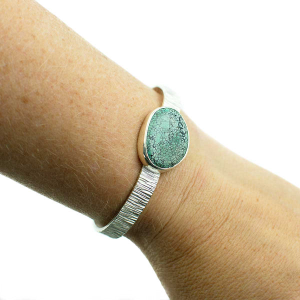 Hubei Turquoise Sterling Silver Cuff