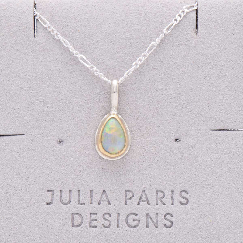 Coober Pedy Opal Necklace | 14k gold & Sterling Silver