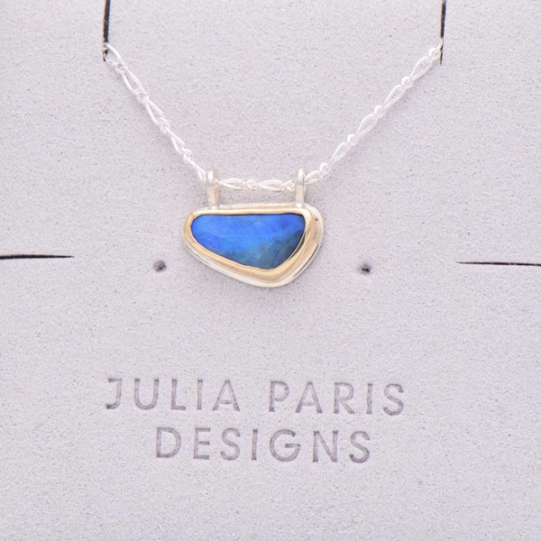 ONMM035_Blue_Triangle_Boulder_Opal_Mixed_Metal_Necklace