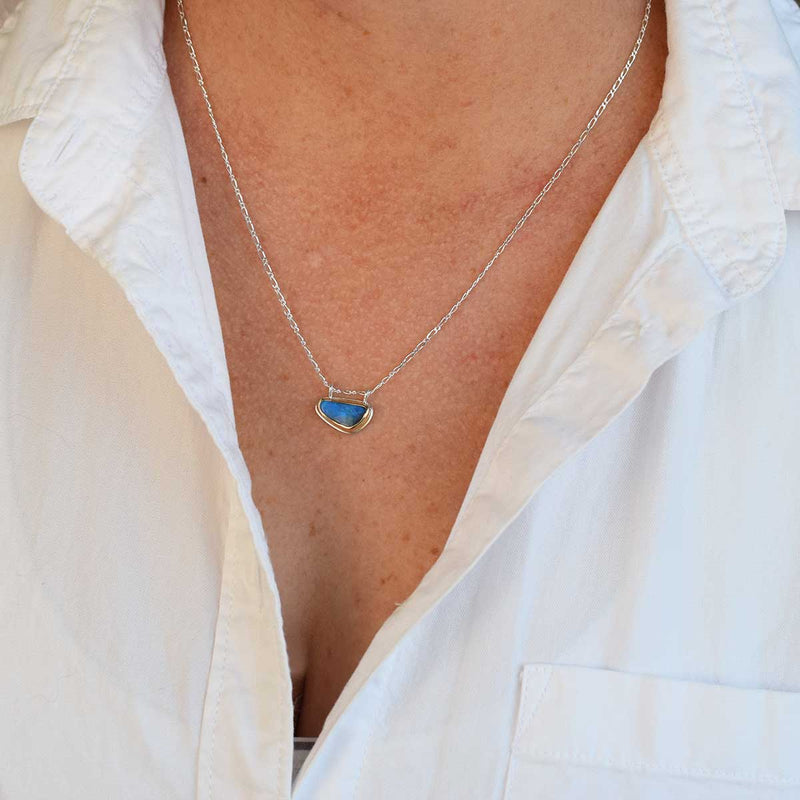 ONMM035_Blue_Triangle_Boulder_Opal_Mixed_Metal_Necklace