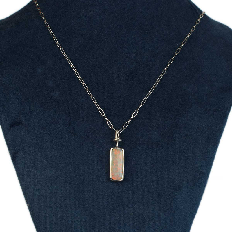 Double Sided Opal Necklace | Sterling Silver
