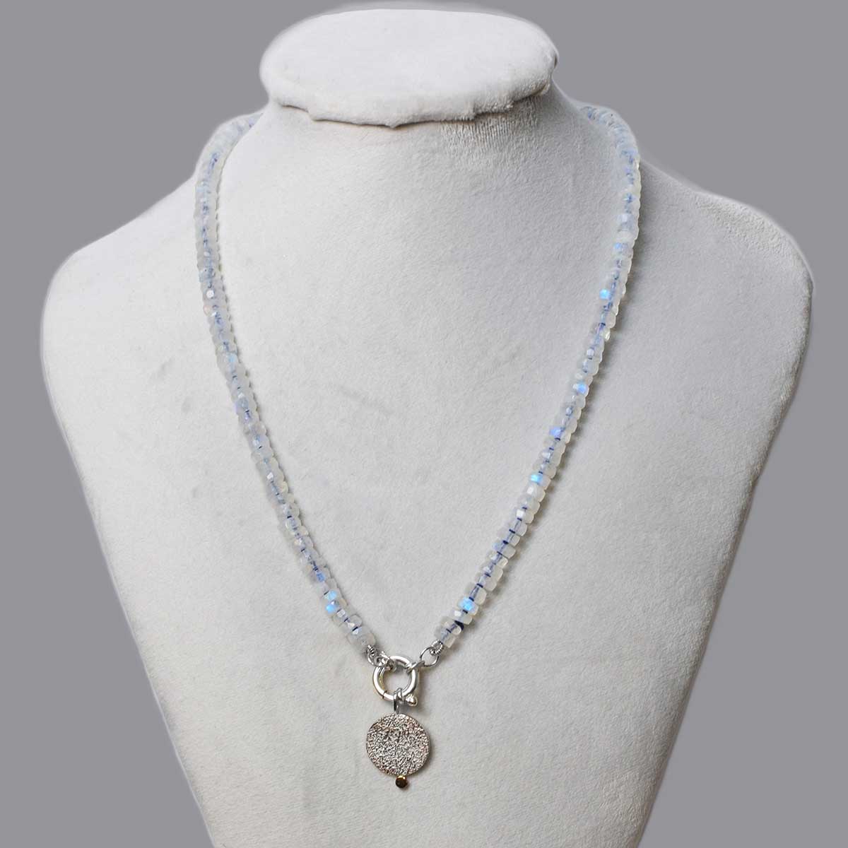 Moonstone Silk Knotted Necklace | Sparkling Sands Pendant