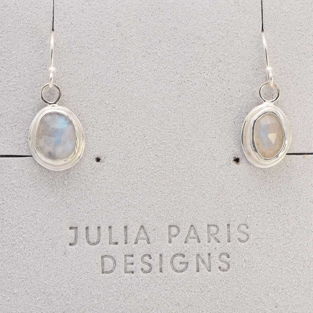 Rosecut Moonstone Earrings | Sterling Silver