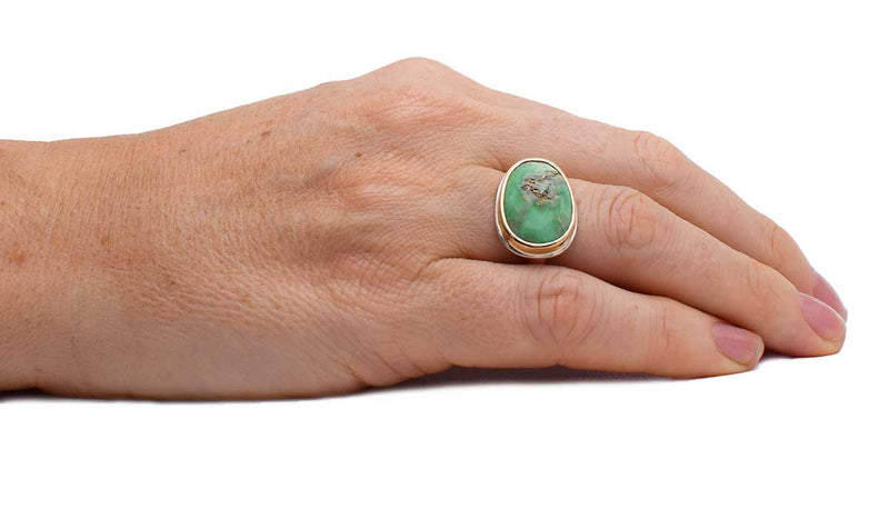 OOAKR163_Rosecut_Variscite_Mixed_Metal_Ring_Size9