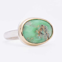 OOAKR163_Rosecut_Variscite_Mixed_Metal_Ring_Size9