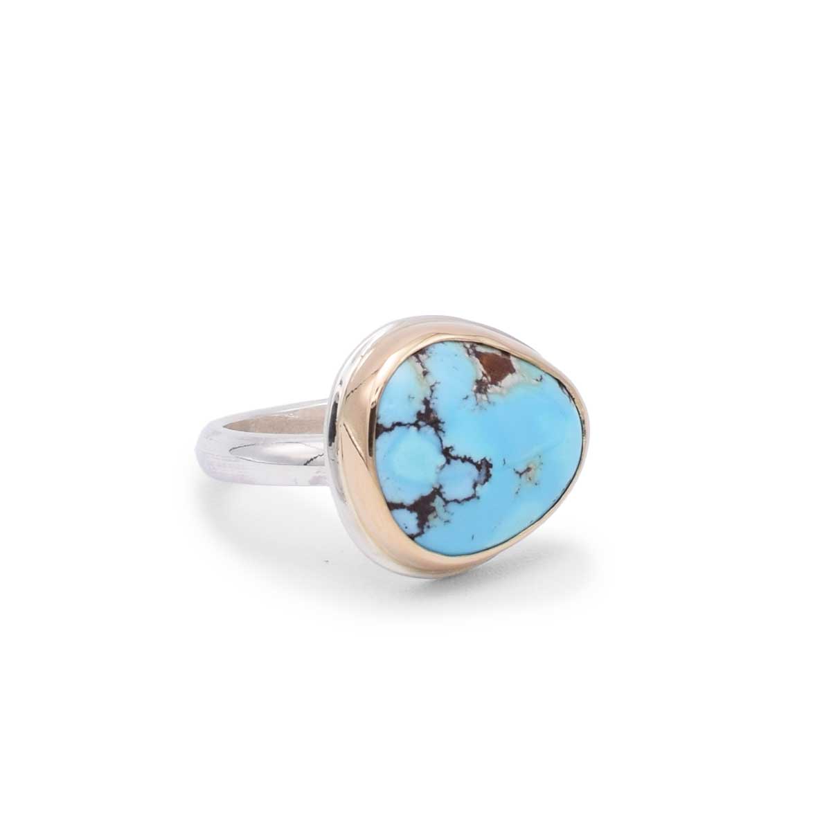 Lavender Turquoise Ring | 14K Gold & Sterling Silver