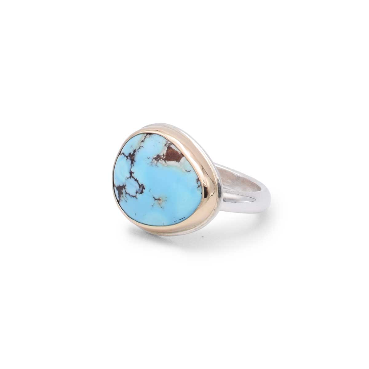 Lavender Turquoise Ring | 14K Gold & Sterling Silver