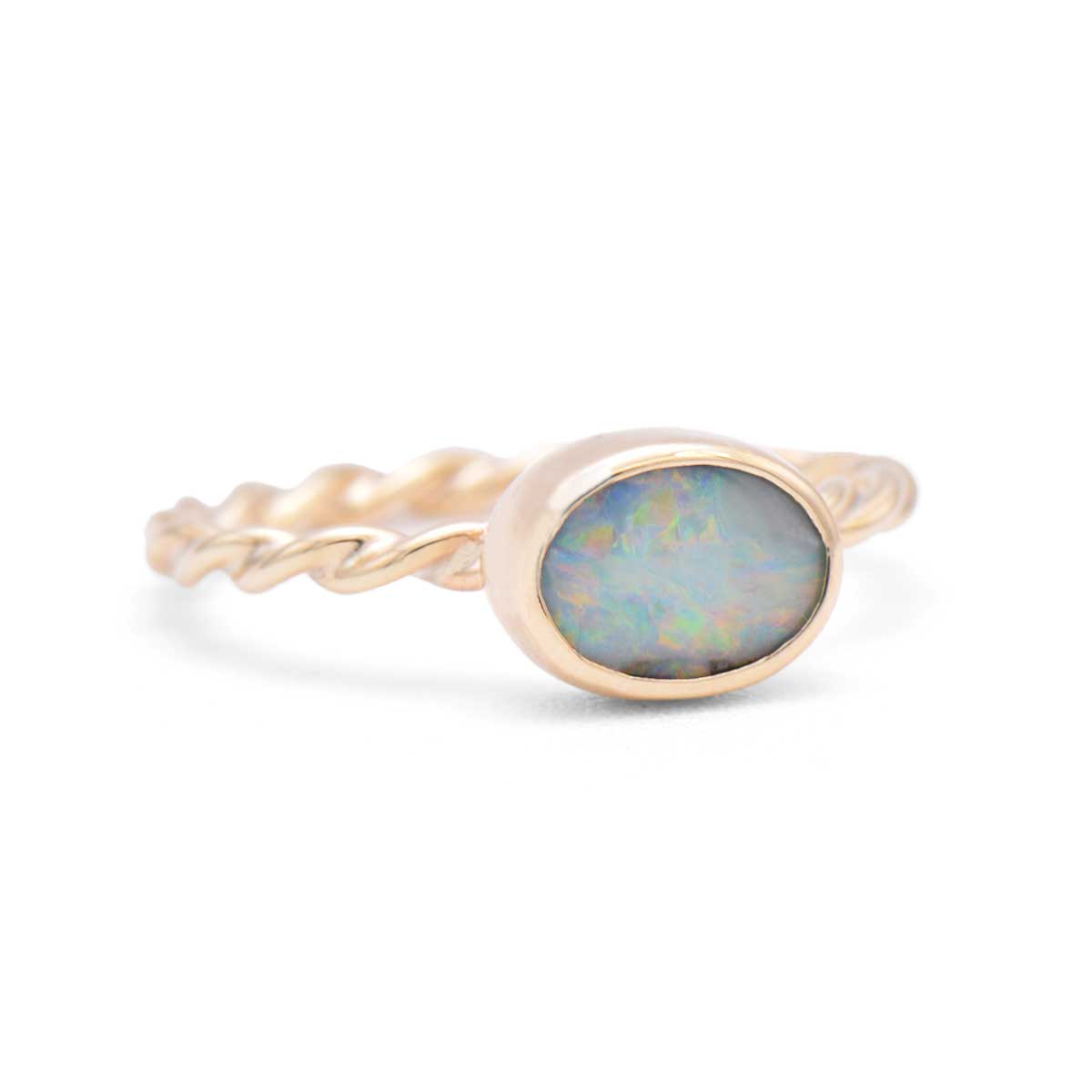 Boulder Opal Ring | 9K Gold | Size 6.5
