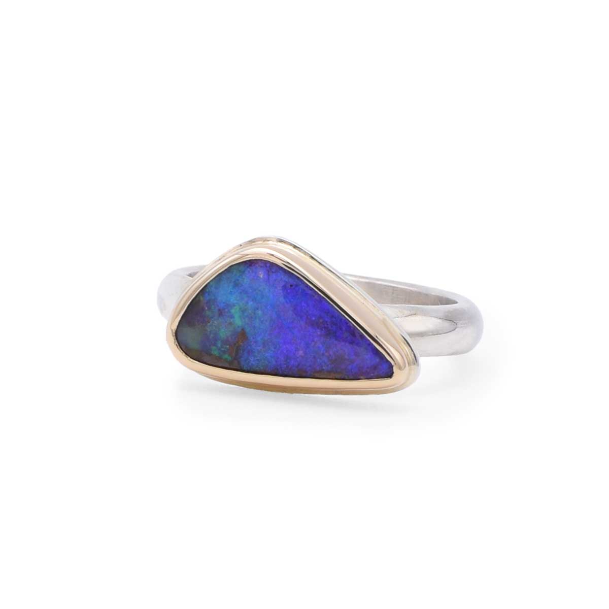 Boulder Opal Ring | 14K Gold & Sterling Silver