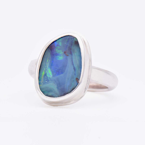 ORSS018_Freeform_Boulder_Opal_RIng_Sterling_Silver_Size6