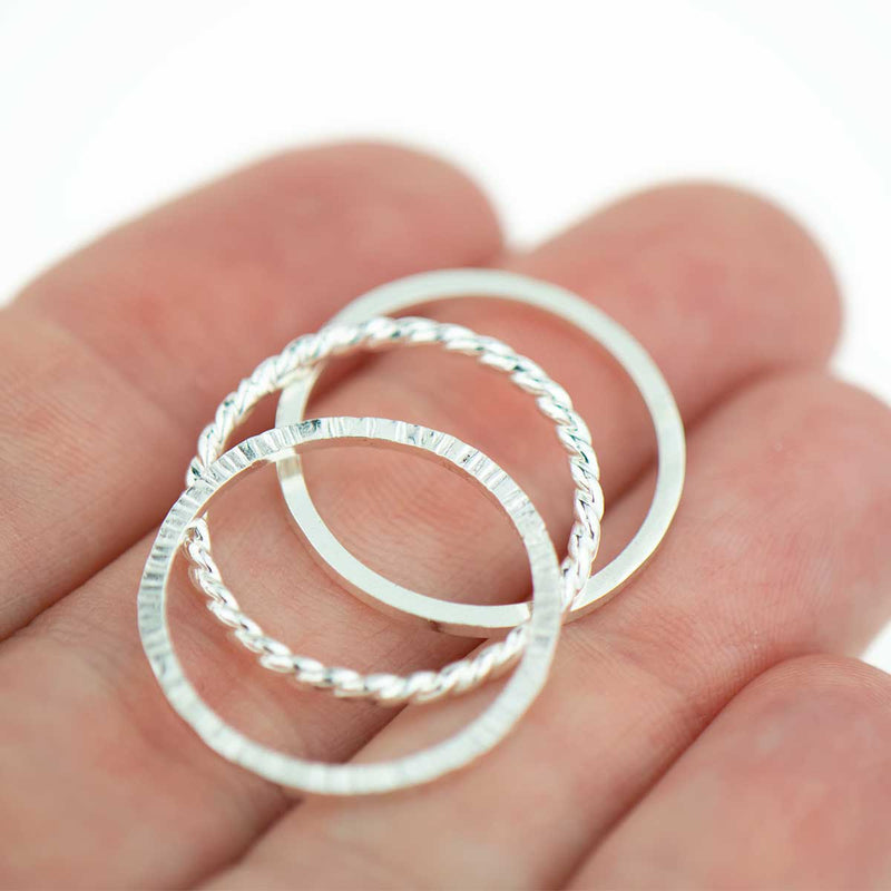 Sterling silver stacking rings set deals