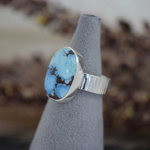 Lavender Turquoise Ring Sterling Silver Size 6 / M
