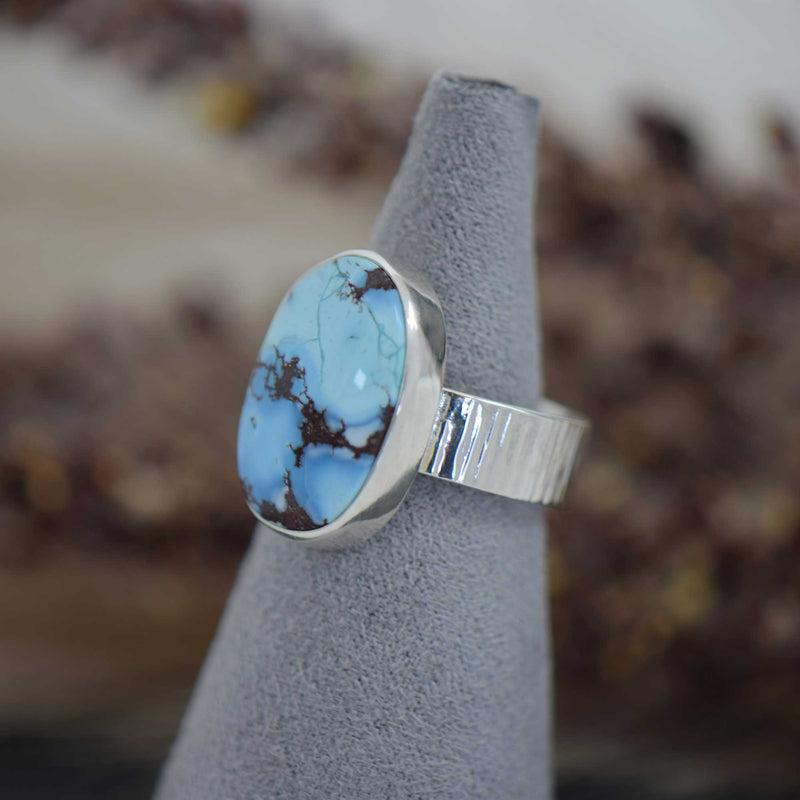 Lavender Turquoise Ring Sterling Silver Size 6 / M