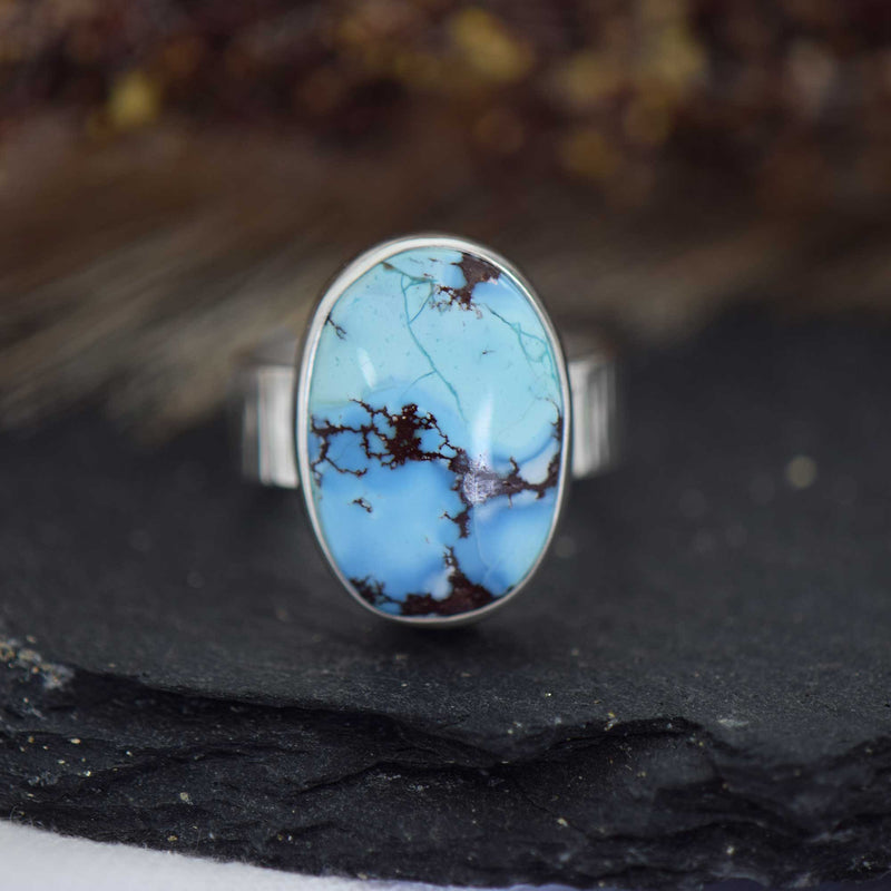 Lavender Turquoise Ring Sterling Silver Size 6 / M
